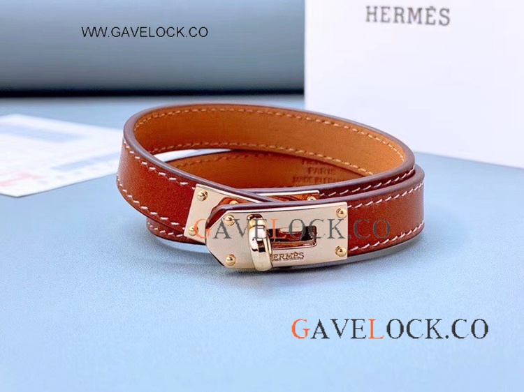 Wholesale Hermes Kelly Leather Hermes Bracelet Copy